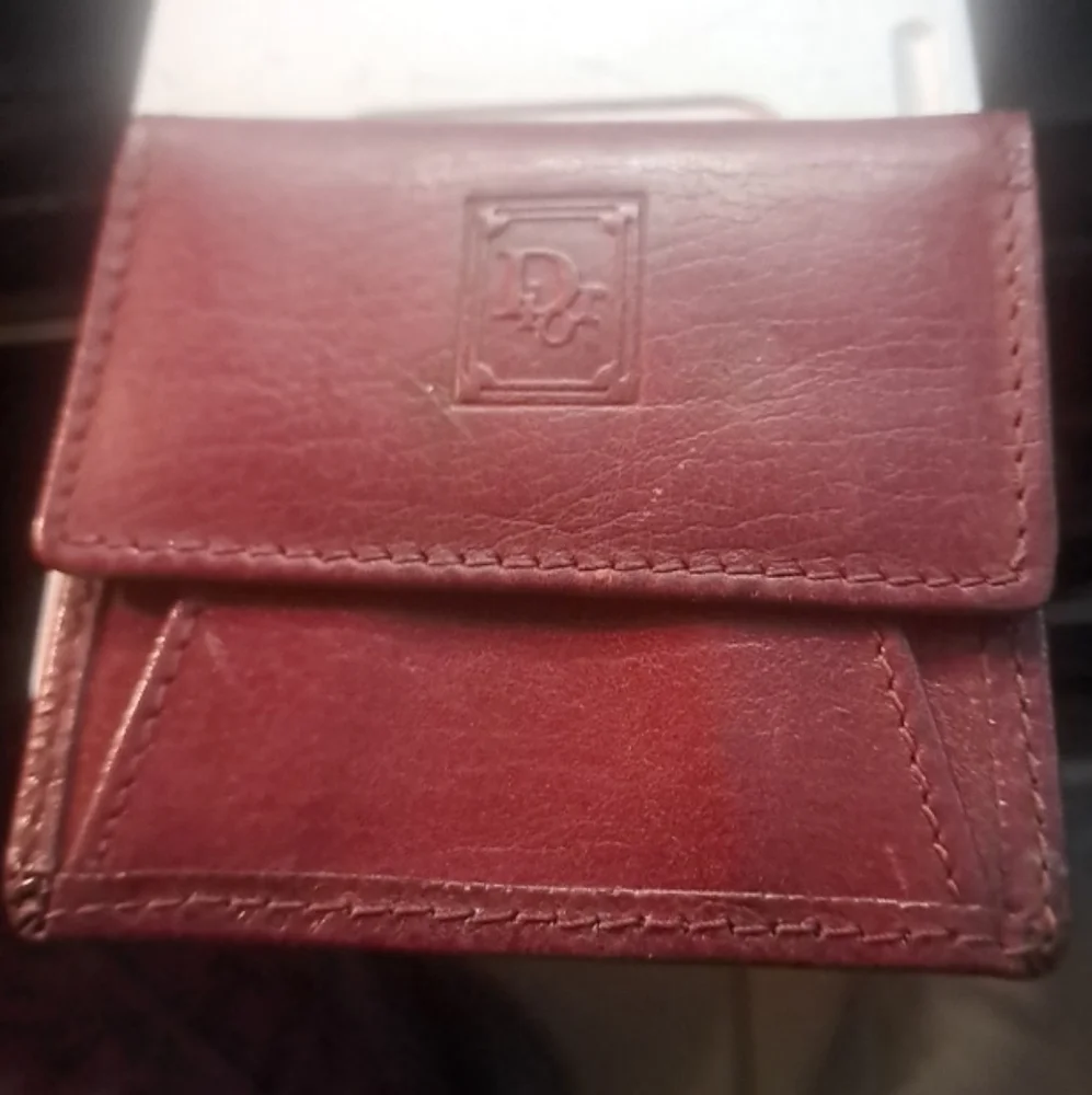 Dior Red Leather Wallet